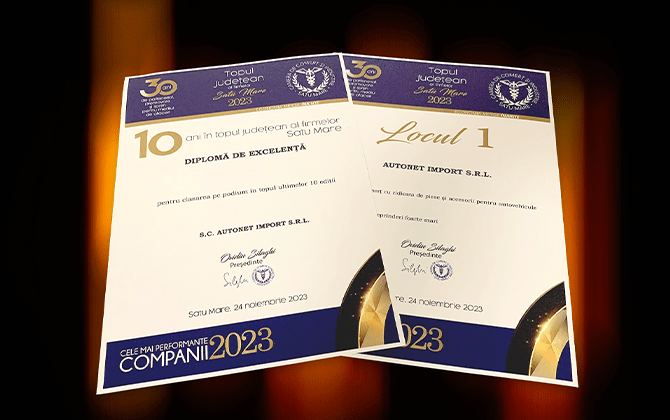 Autonet Import își confirmă poziția de top în clasamentul companiilor din județul Satu Mare