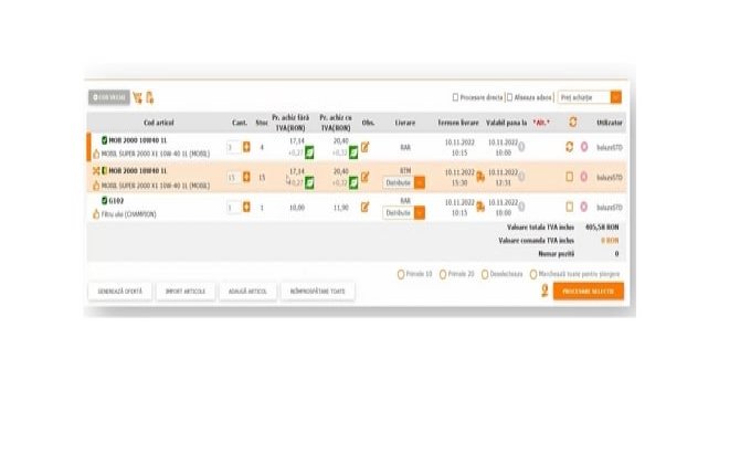 Funcții WebCat: dezvoltarea funcționalităților coșului de comandă