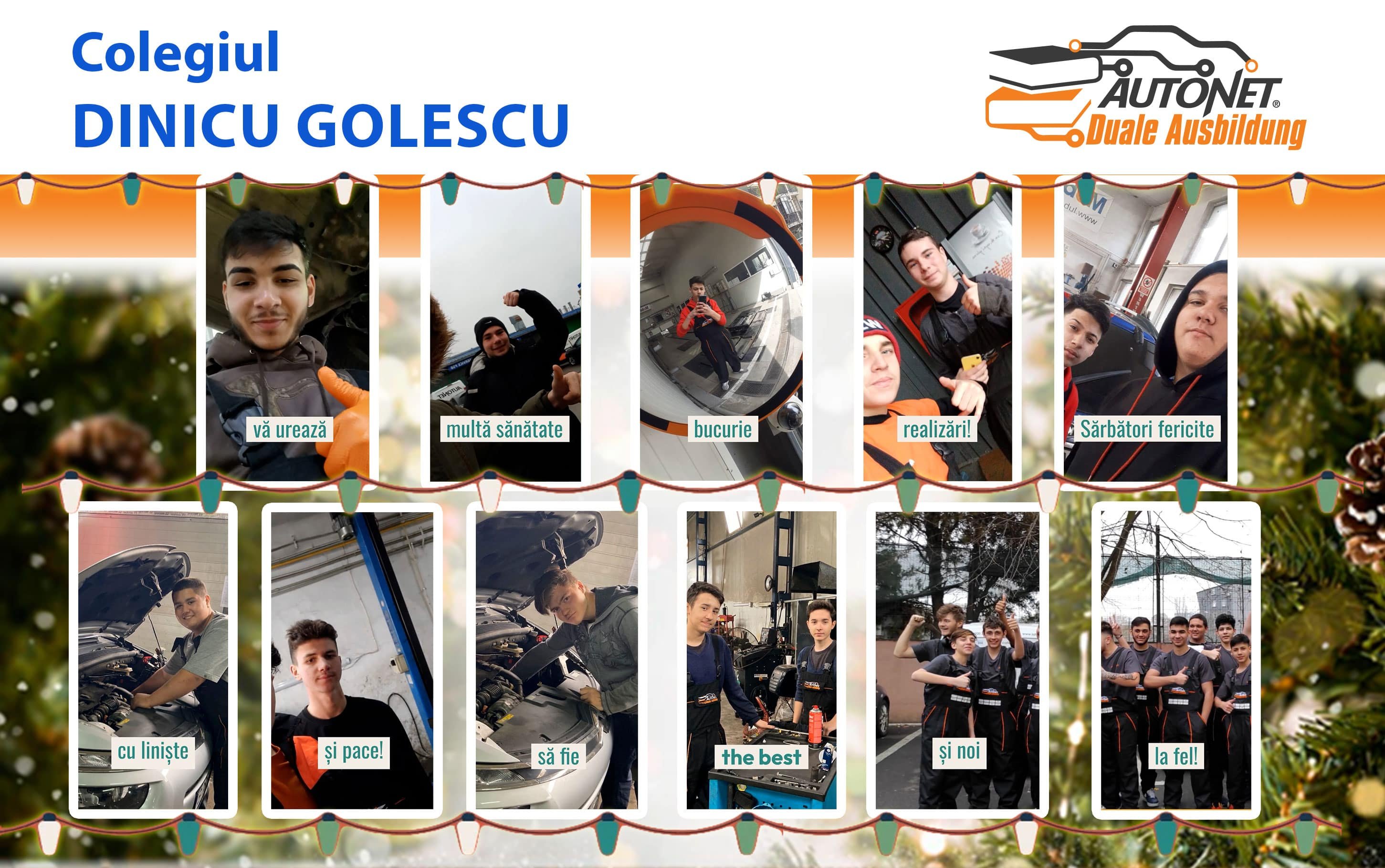 Elevii de la Colegiul Dinicu Golescu București vă urează sărbători fericite!