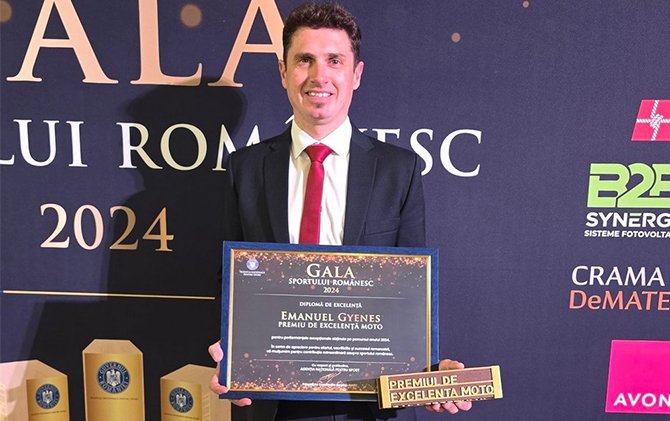 Mani Gyenes primește premiul de excelență în sport la Gala Sportului Românesc